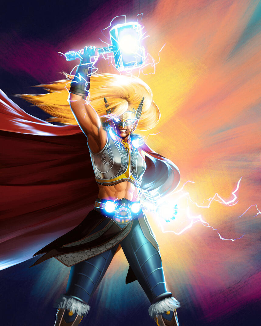 Jane Foster Mighty Thor from Marvel's Avengers game